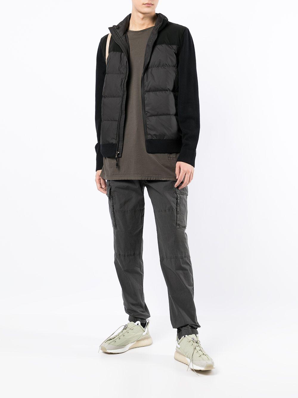 contrast-panel down-filled jacket