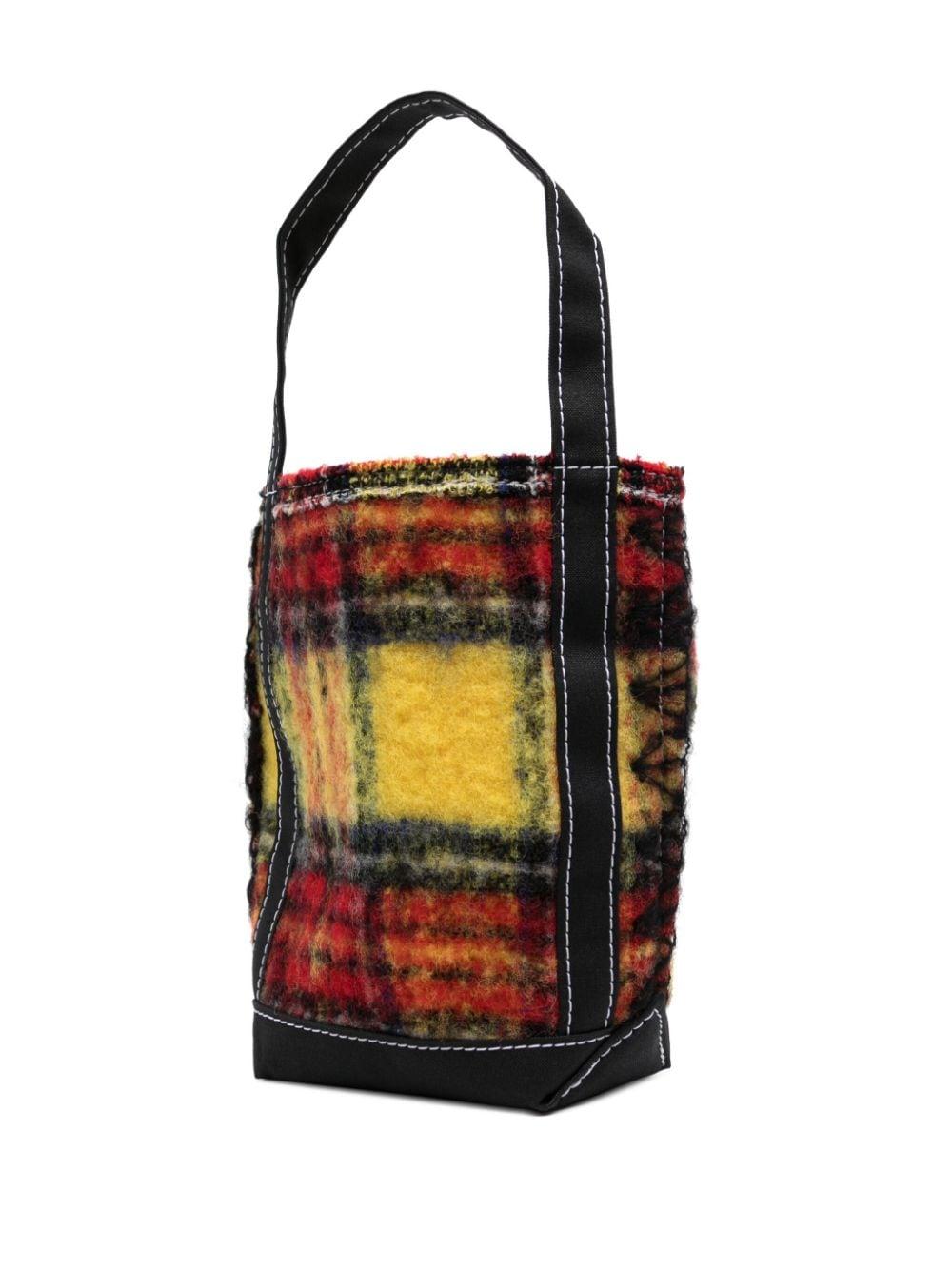 x Tembea checked cotton tote bag