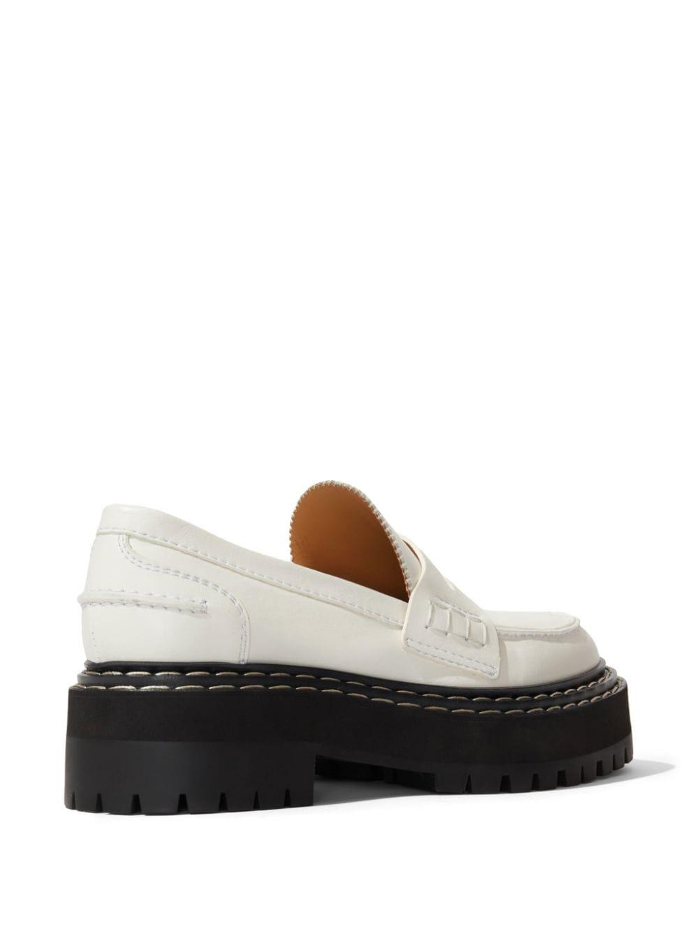 platform leather loafers