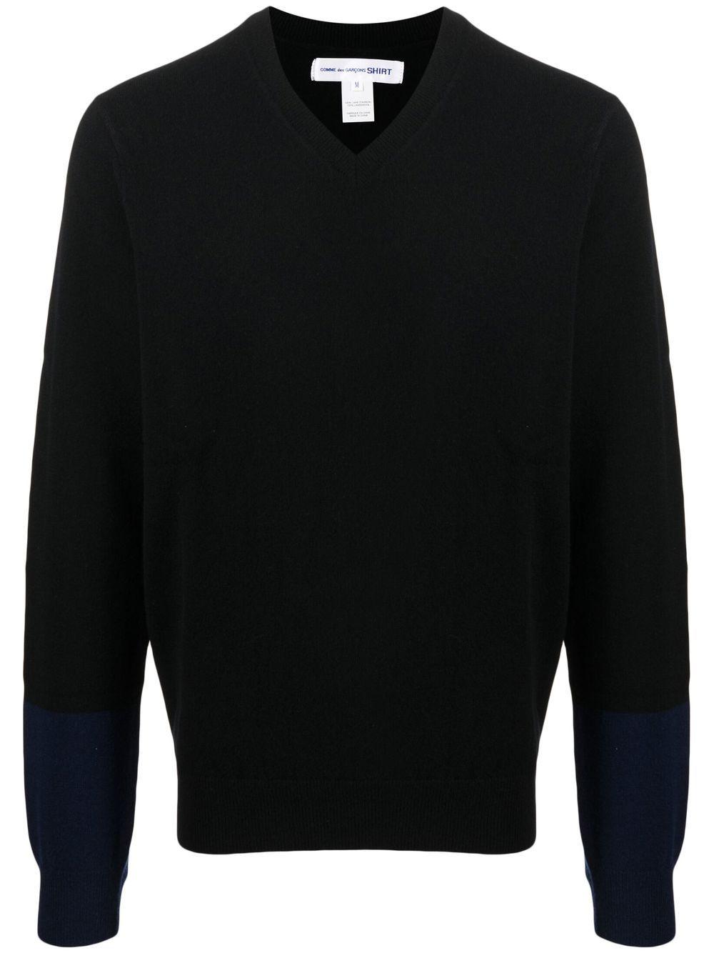 V-neck long-sleeve jumper 