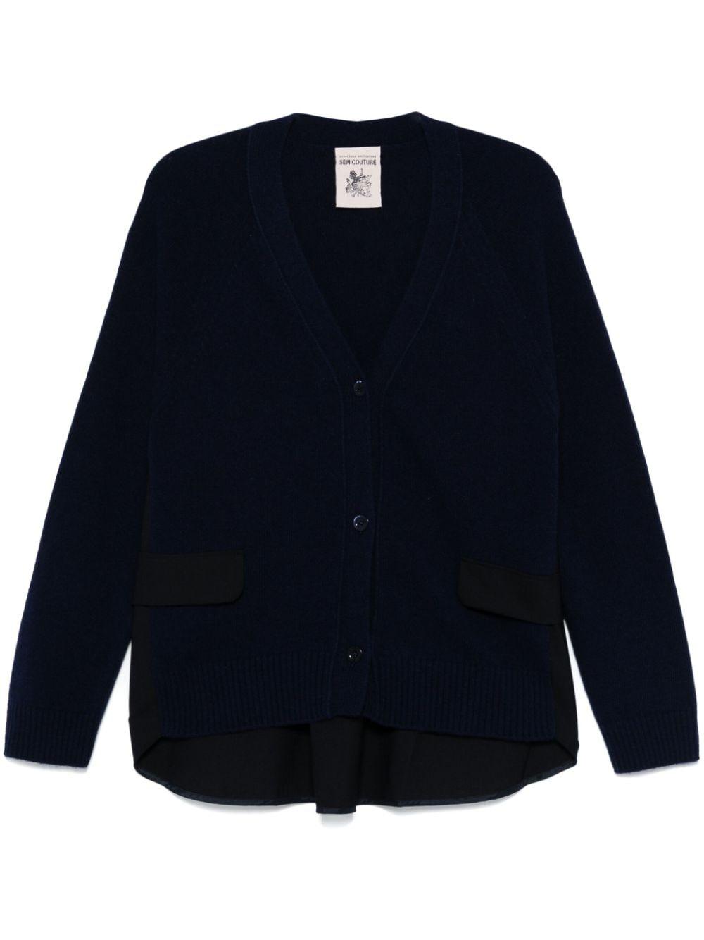 panelled cardigan