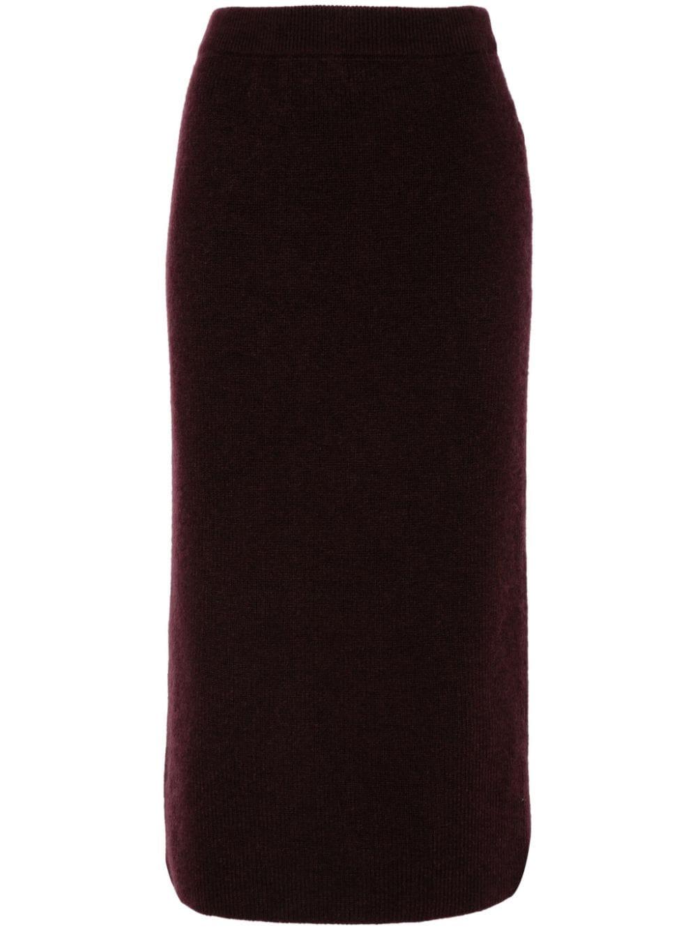 knitted midi skirt