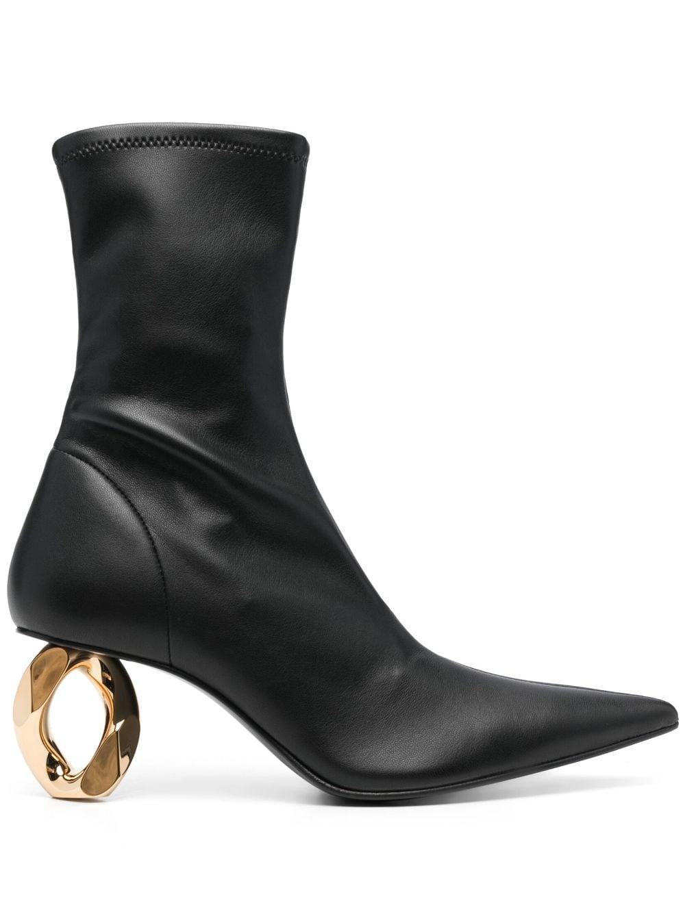 JW Anderson Chain Heel Stretch Ankle Boot Shoes