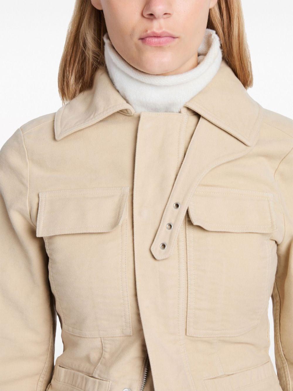 brushed cotton military jacket