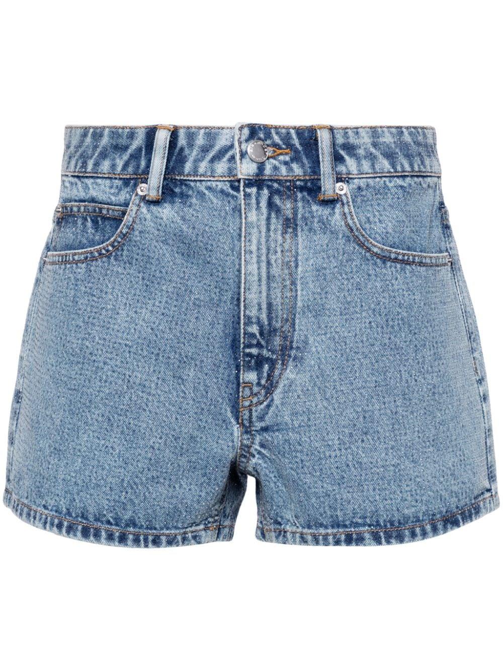 Shorty embellished denim shorts