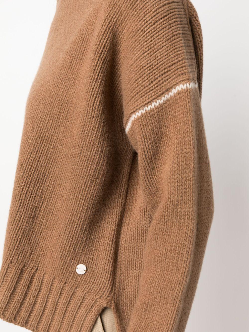 Wool Cable` Turtleneck