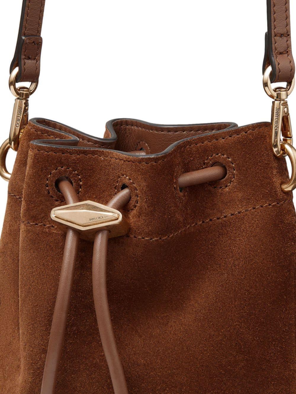 Cinch Mini suede top-handle bucket bag