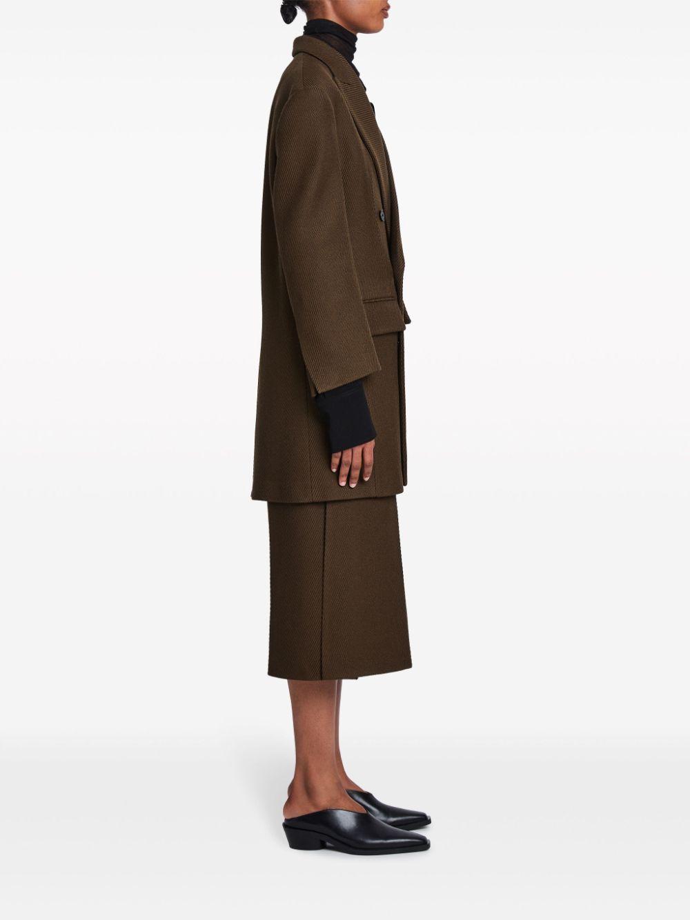 Henri double-breasted twill coat