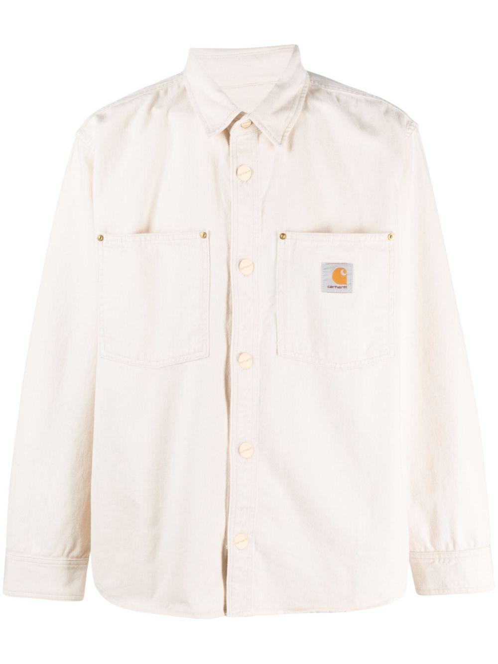 logo-patch cotton shirt 