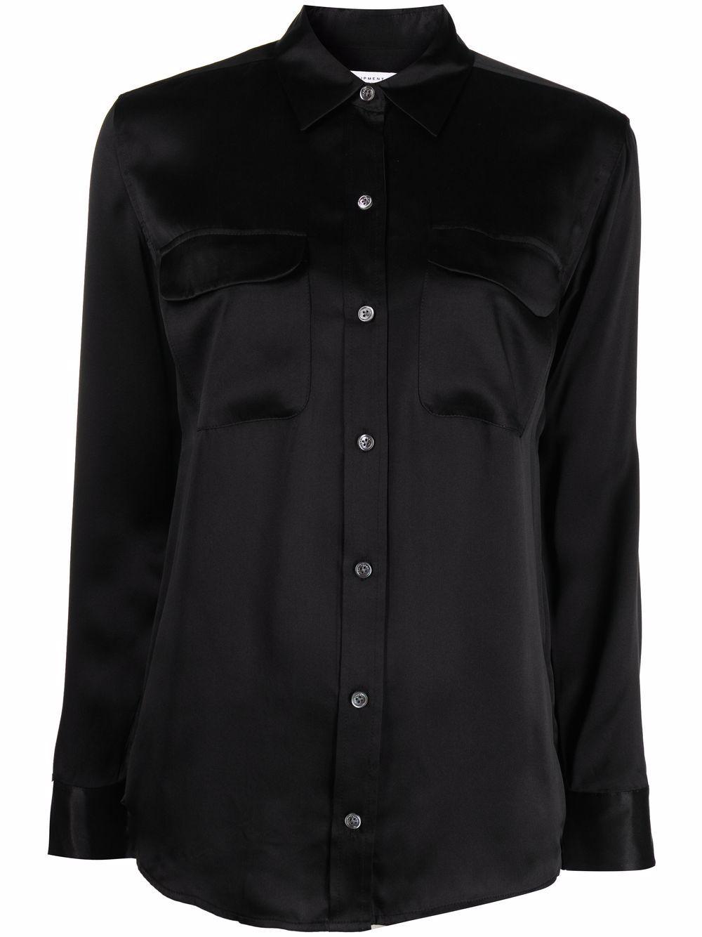 Signature silk satin shirt