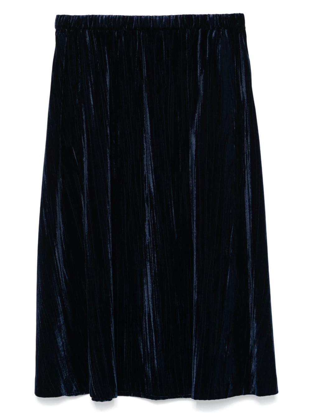 velvet midi skirt 