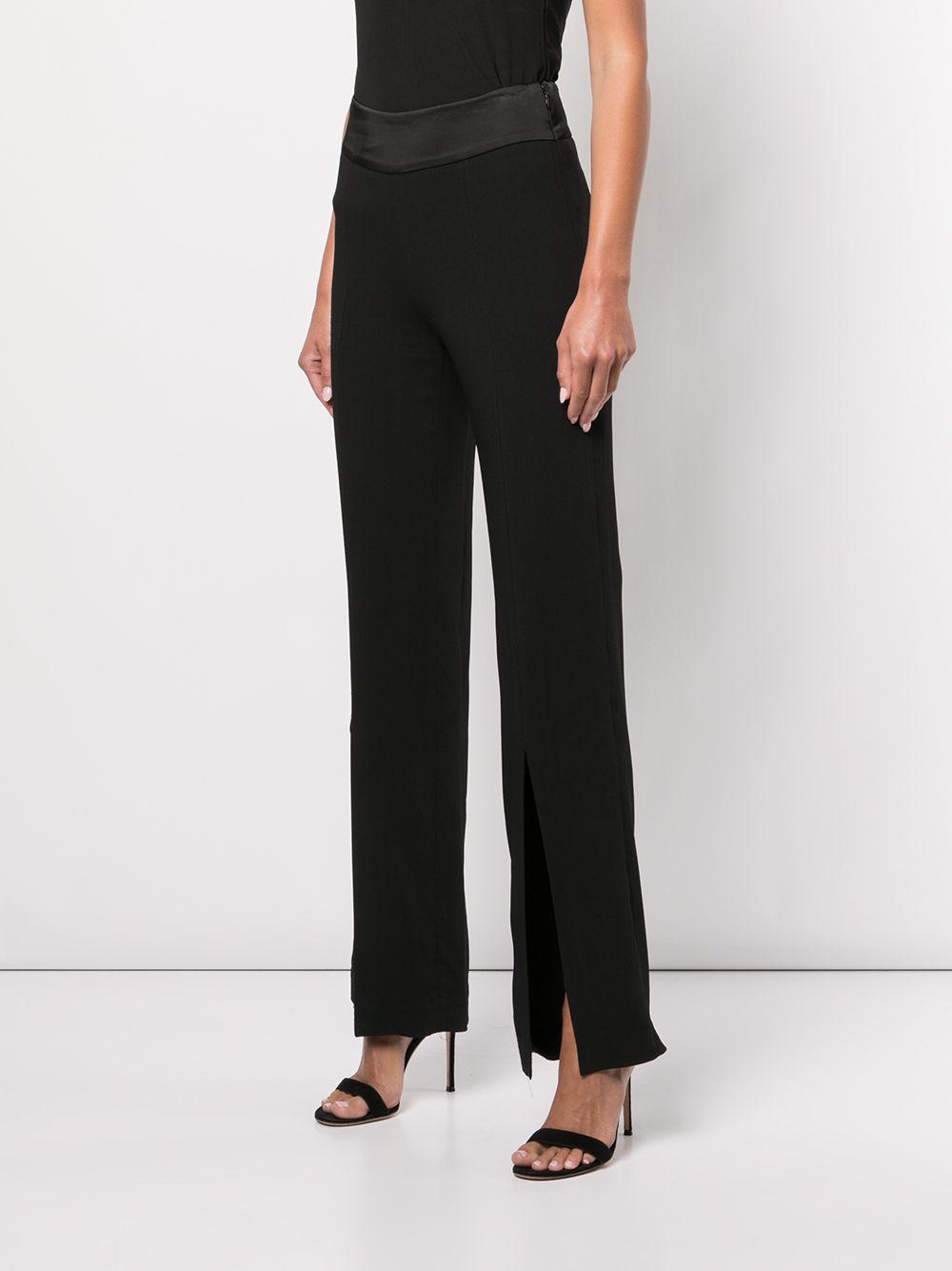 Crepe straight-leg trousers