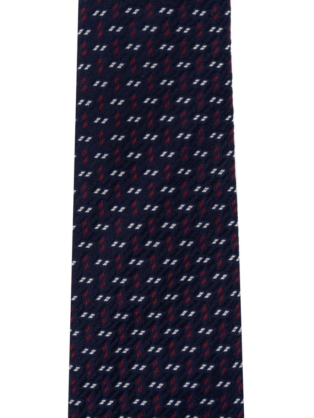 jacquard-pattern silk tie