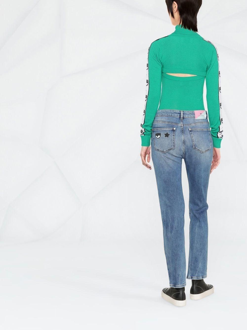 logo-patch straight-leg jeans