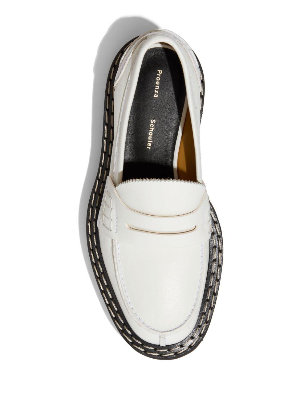 platform leather loafers