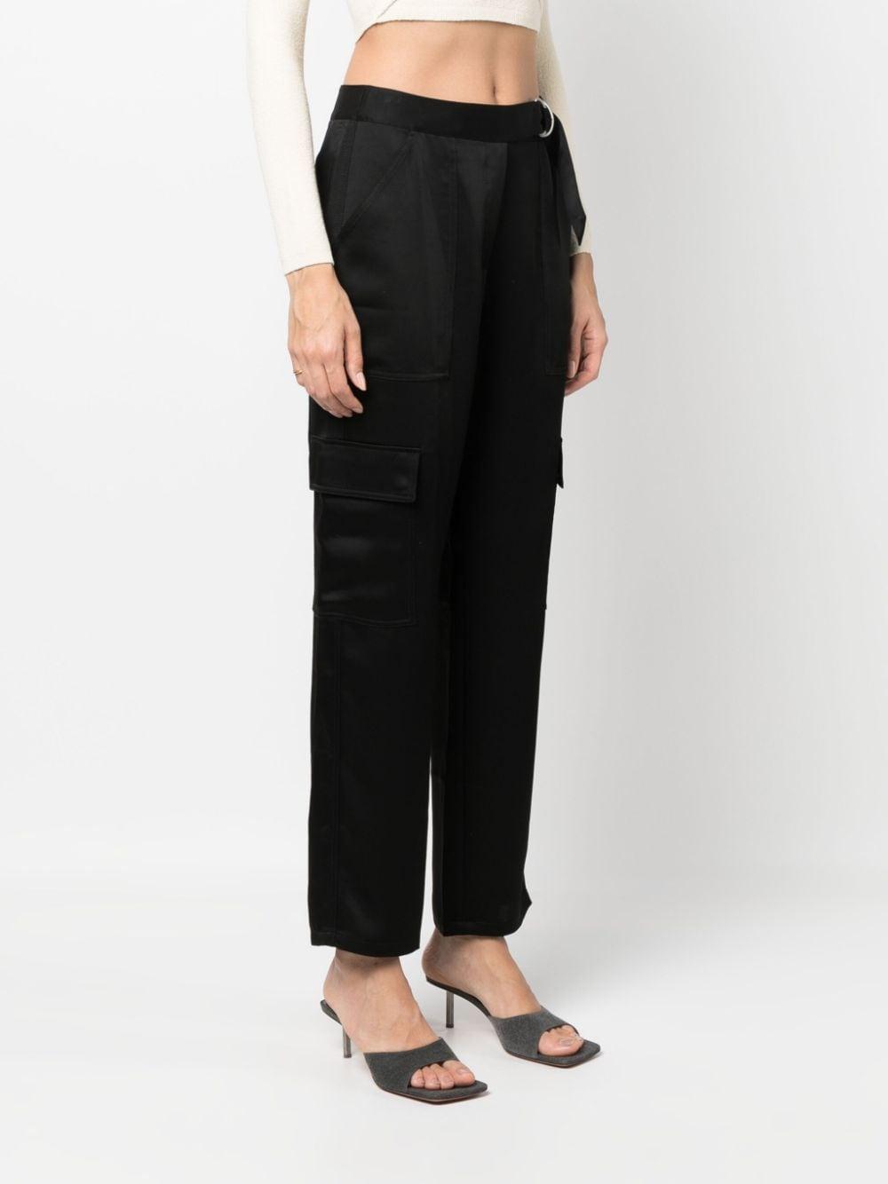 tapered-leg satin trousers 