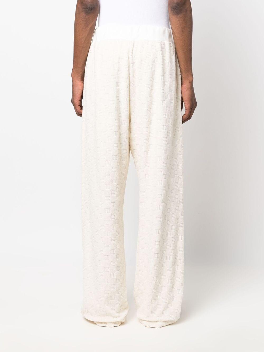 straight-leg jacquard track pants