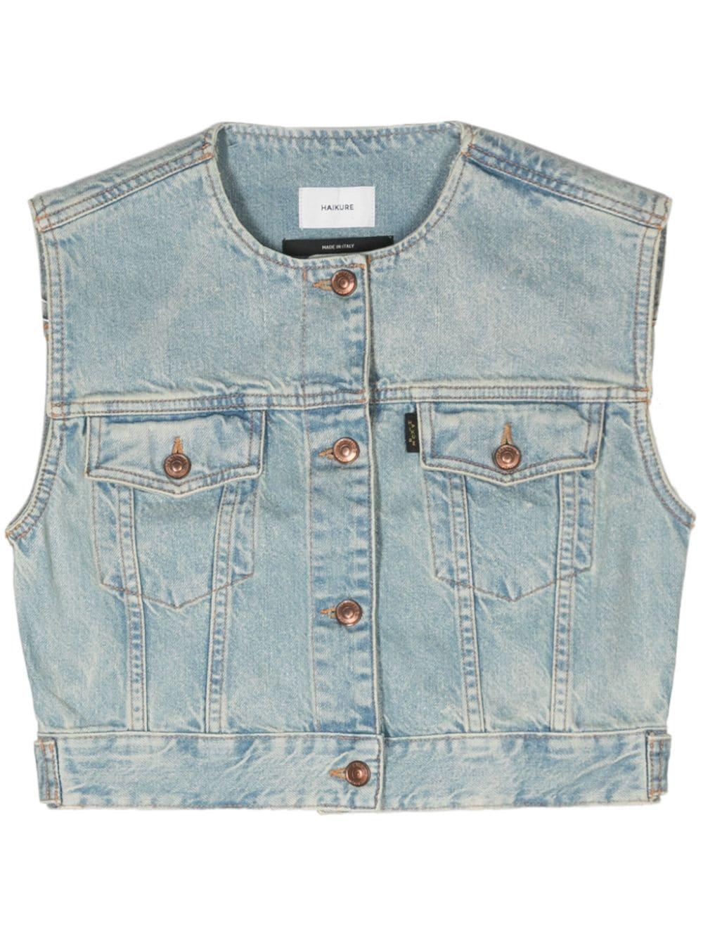 Judy cropped denim vest