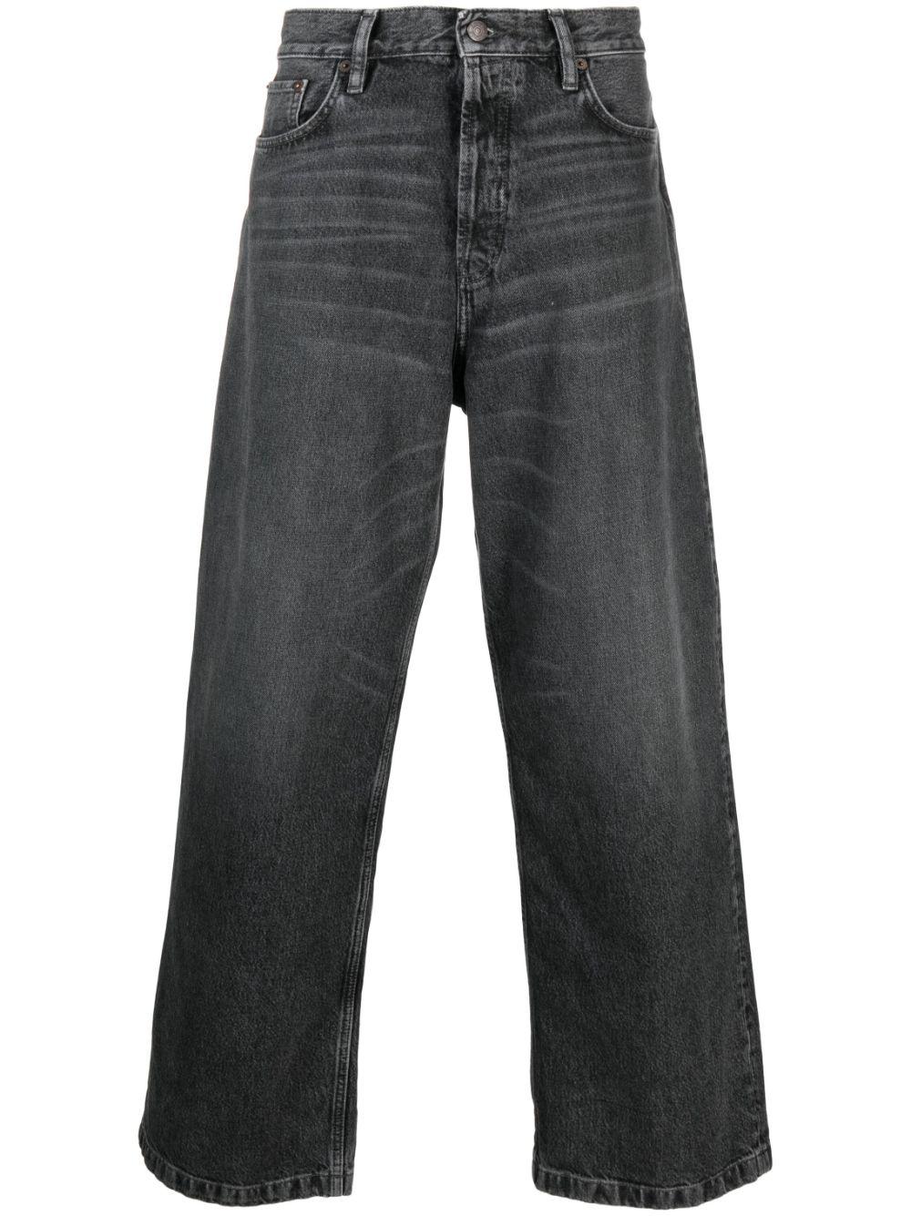 mid-rise wide-leg jeans