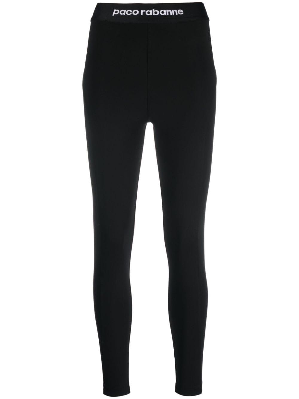 logo-waistband high-waisted leggings 