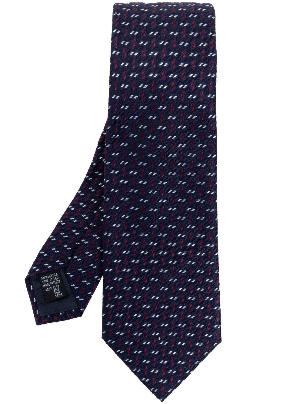 jacquard-pattern silk tie