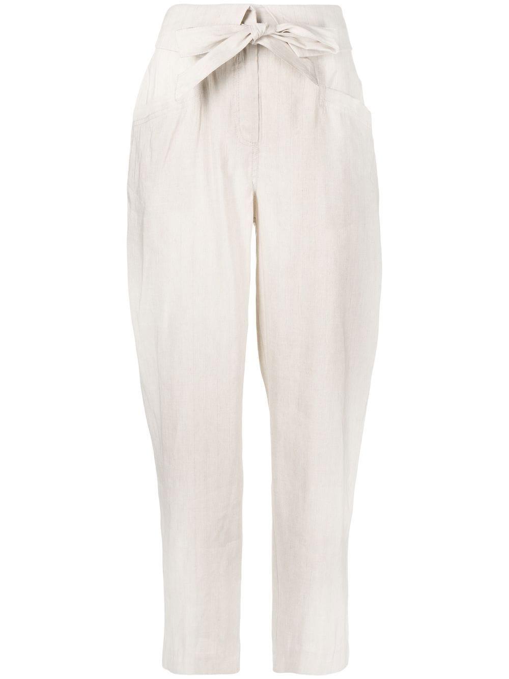 Penny belted tapered trousers