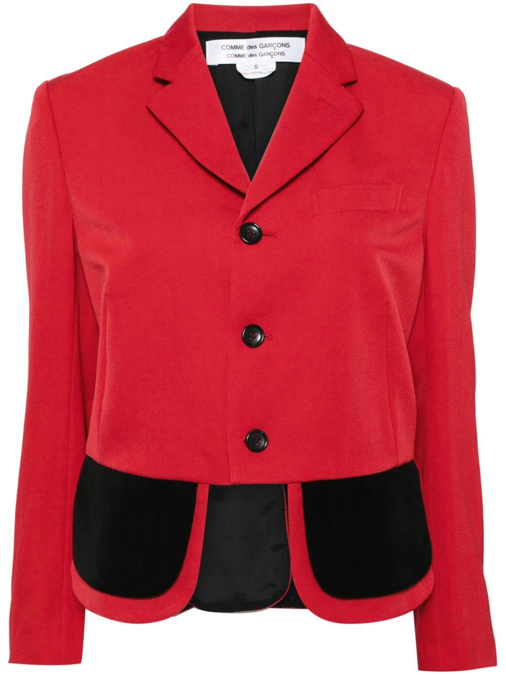 asymmetric button-up blazer