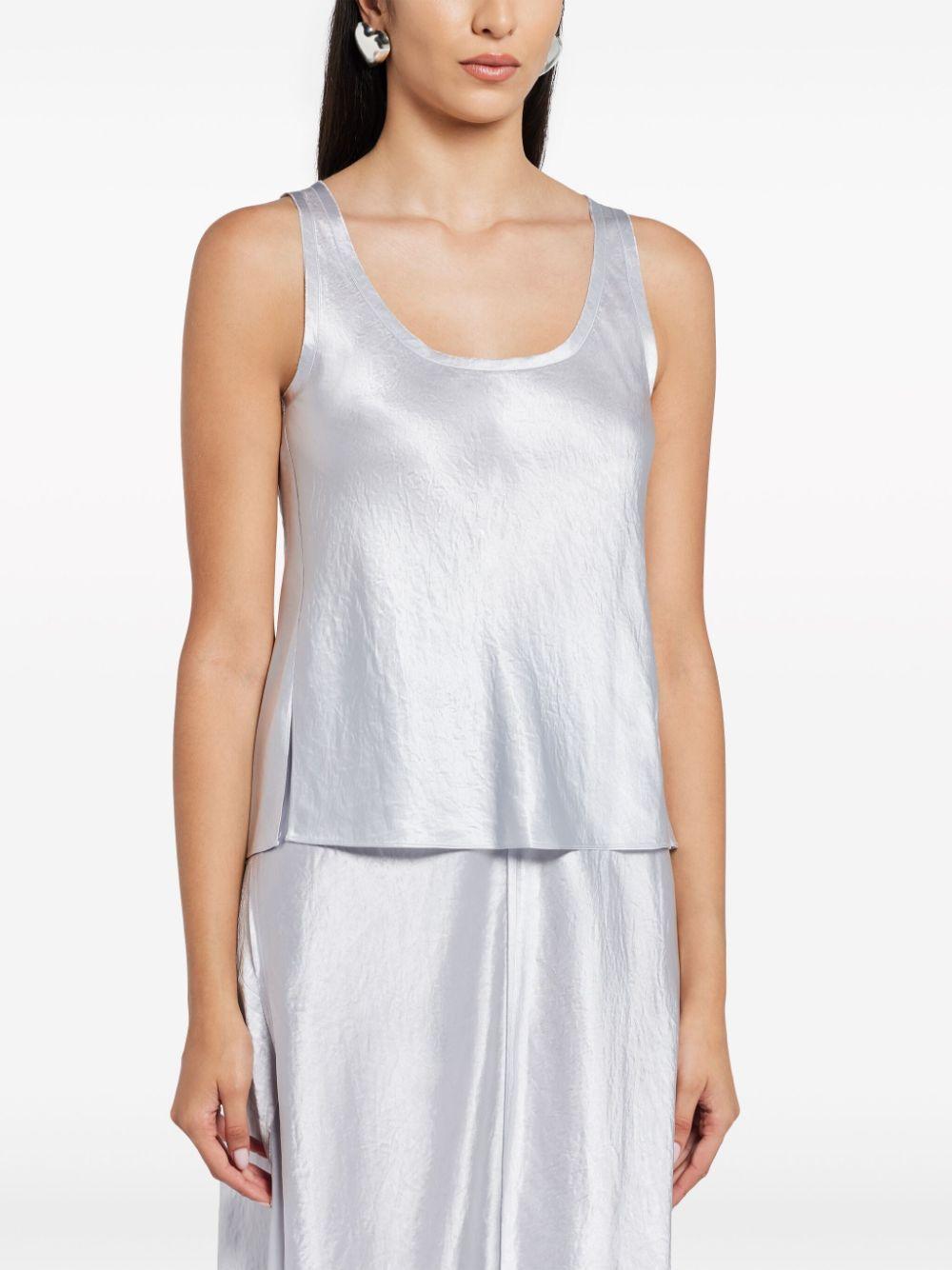 scoop-neck satin vest top