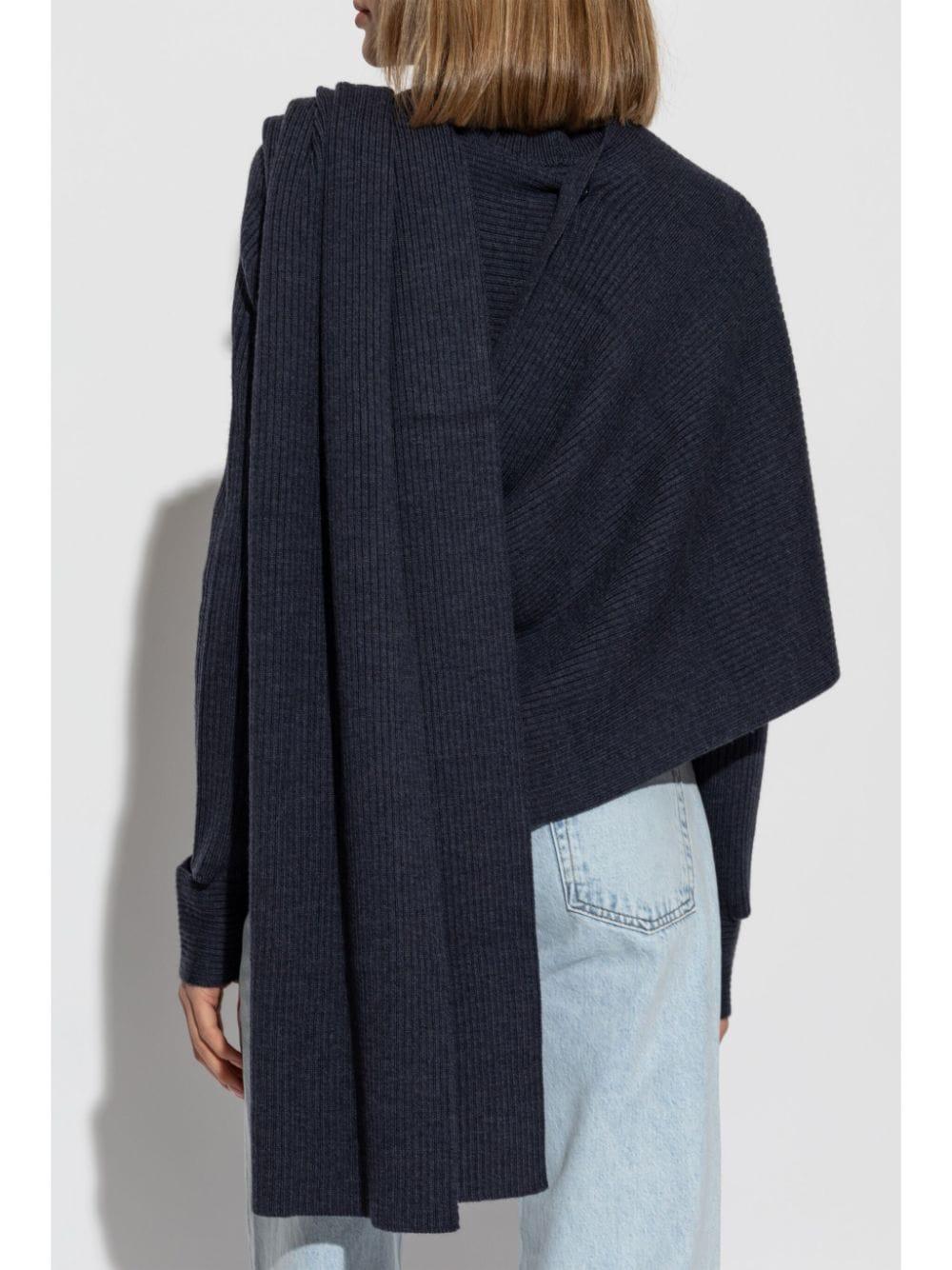 draped wool jumper