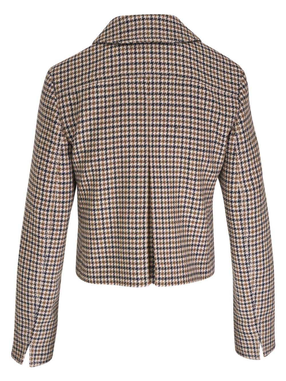 check pattern buttoned jacket 