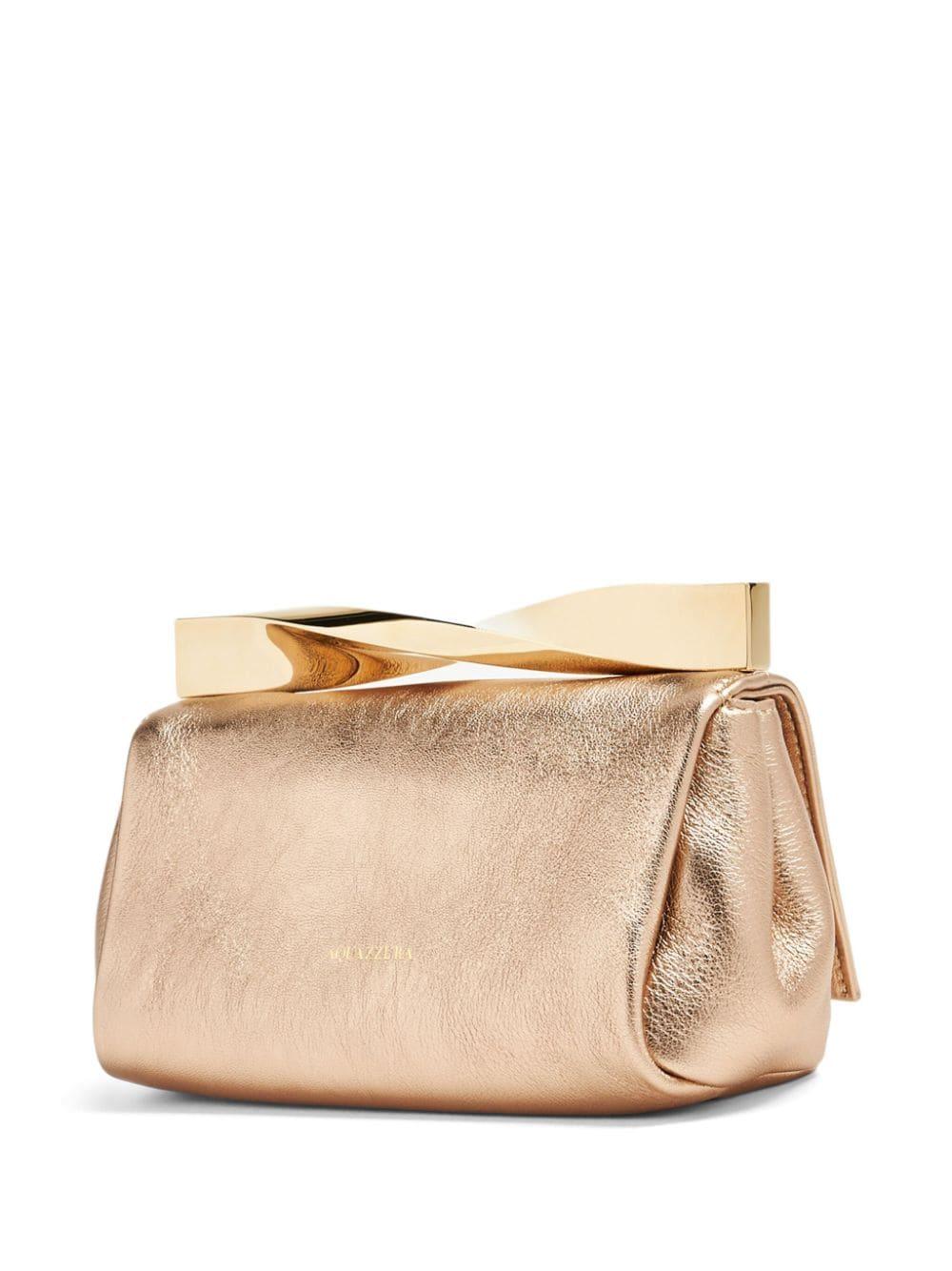 mini Twist leather clutch bag