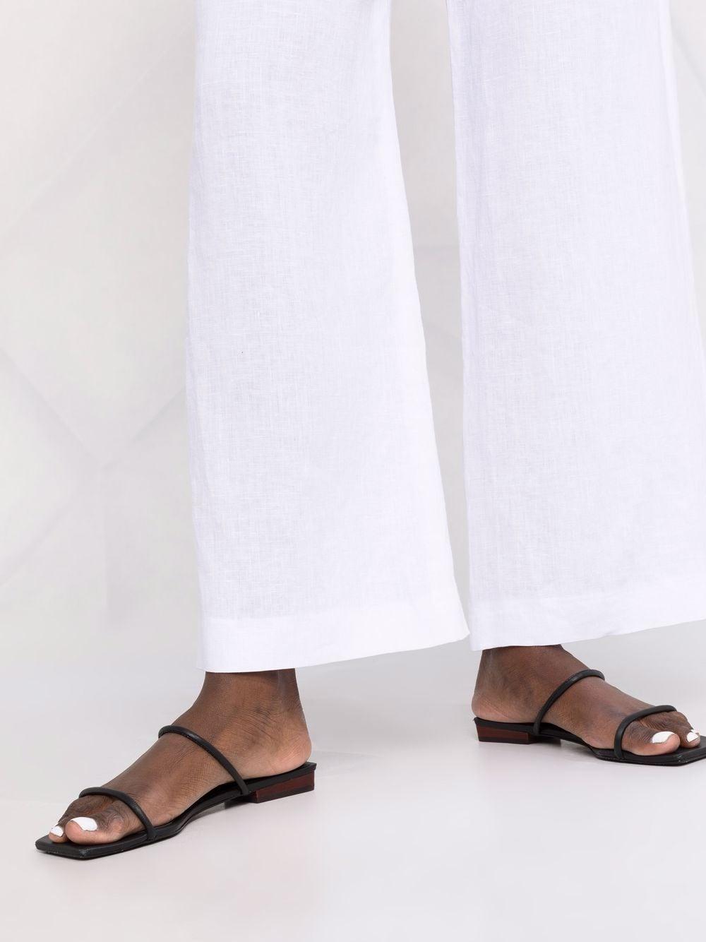 wide-leg elasticated-waistband trousers