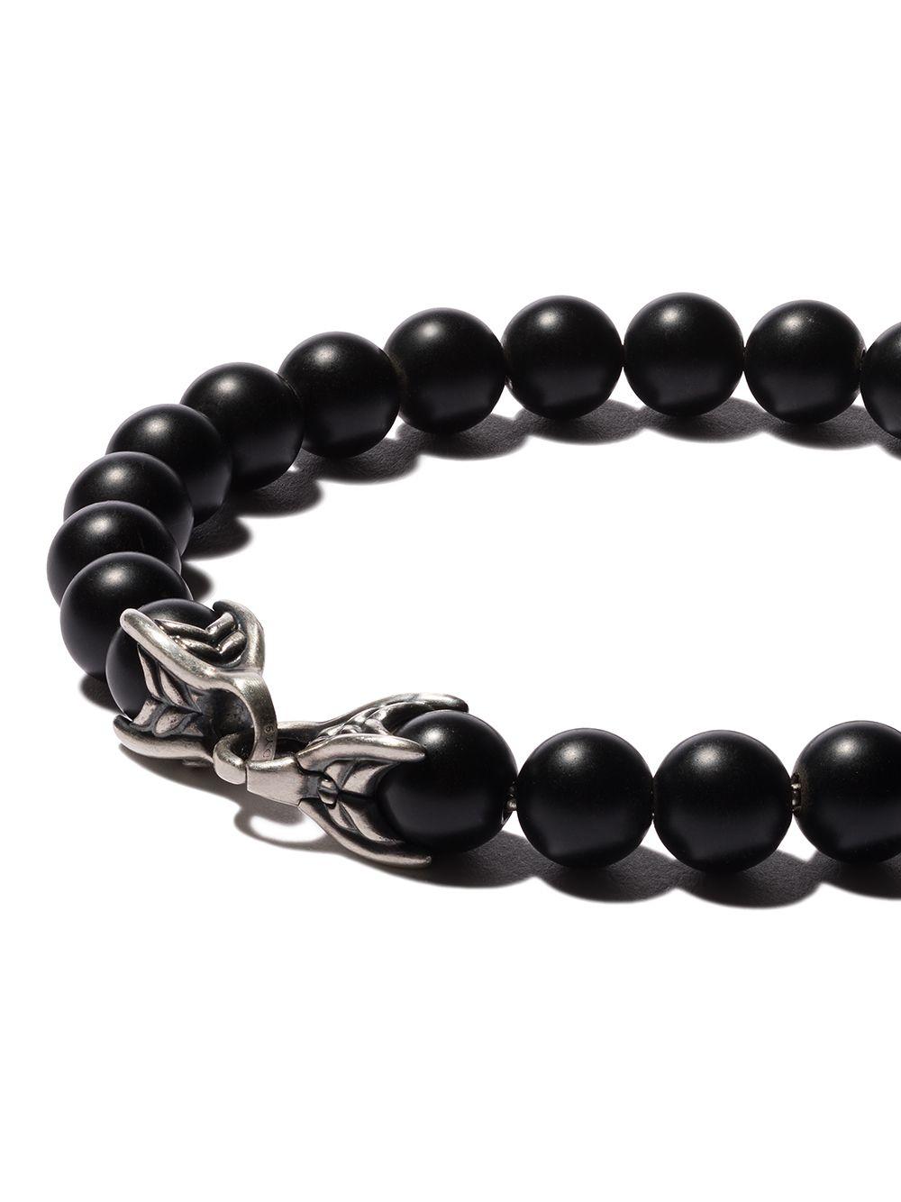 sterling silver Spiritual Beads onyx bracelet