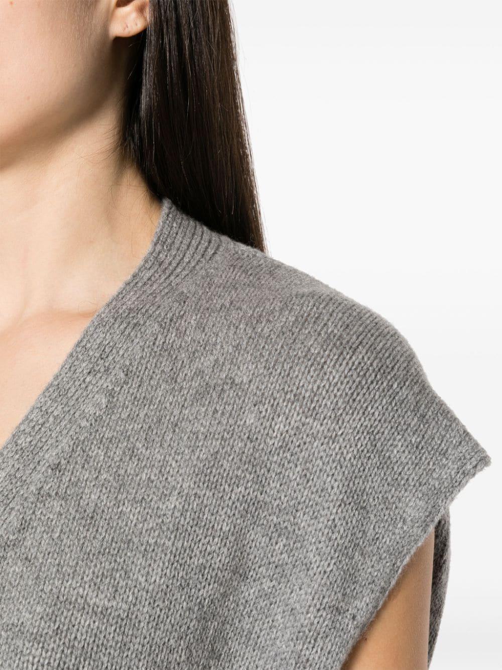 V-neck cashmere vest