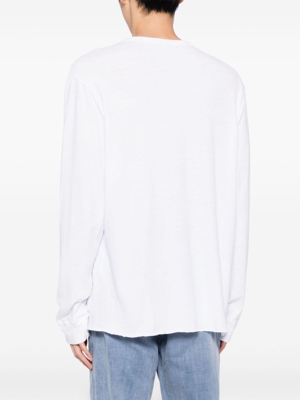 long-sleeve cotton T-shirt