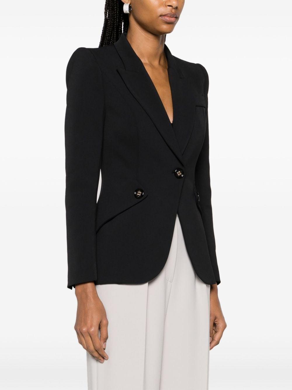 single-breasted crepe blazer