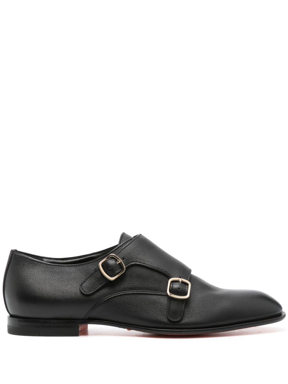 grained leather loafers