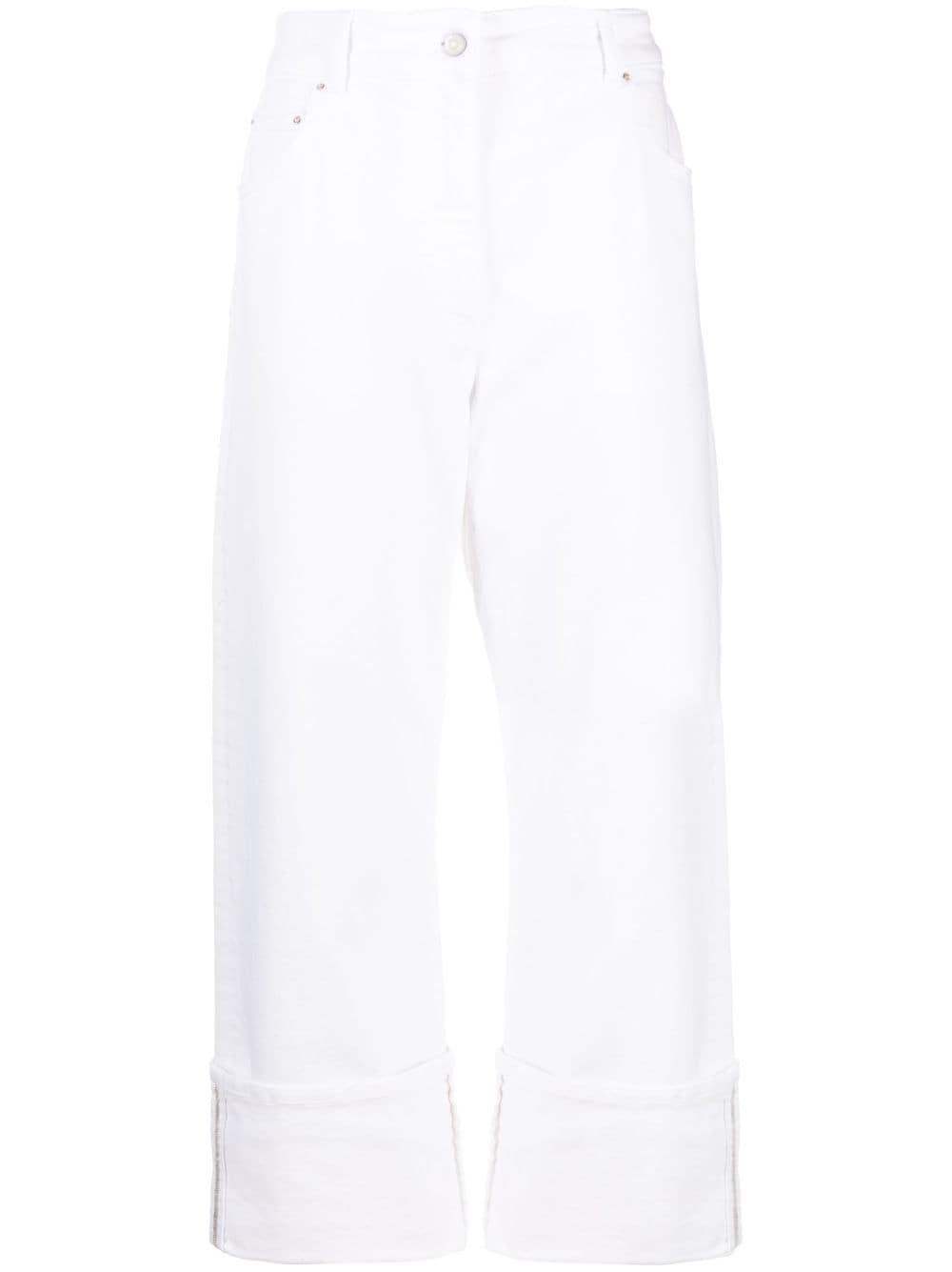 cropped straigh-leg trousers