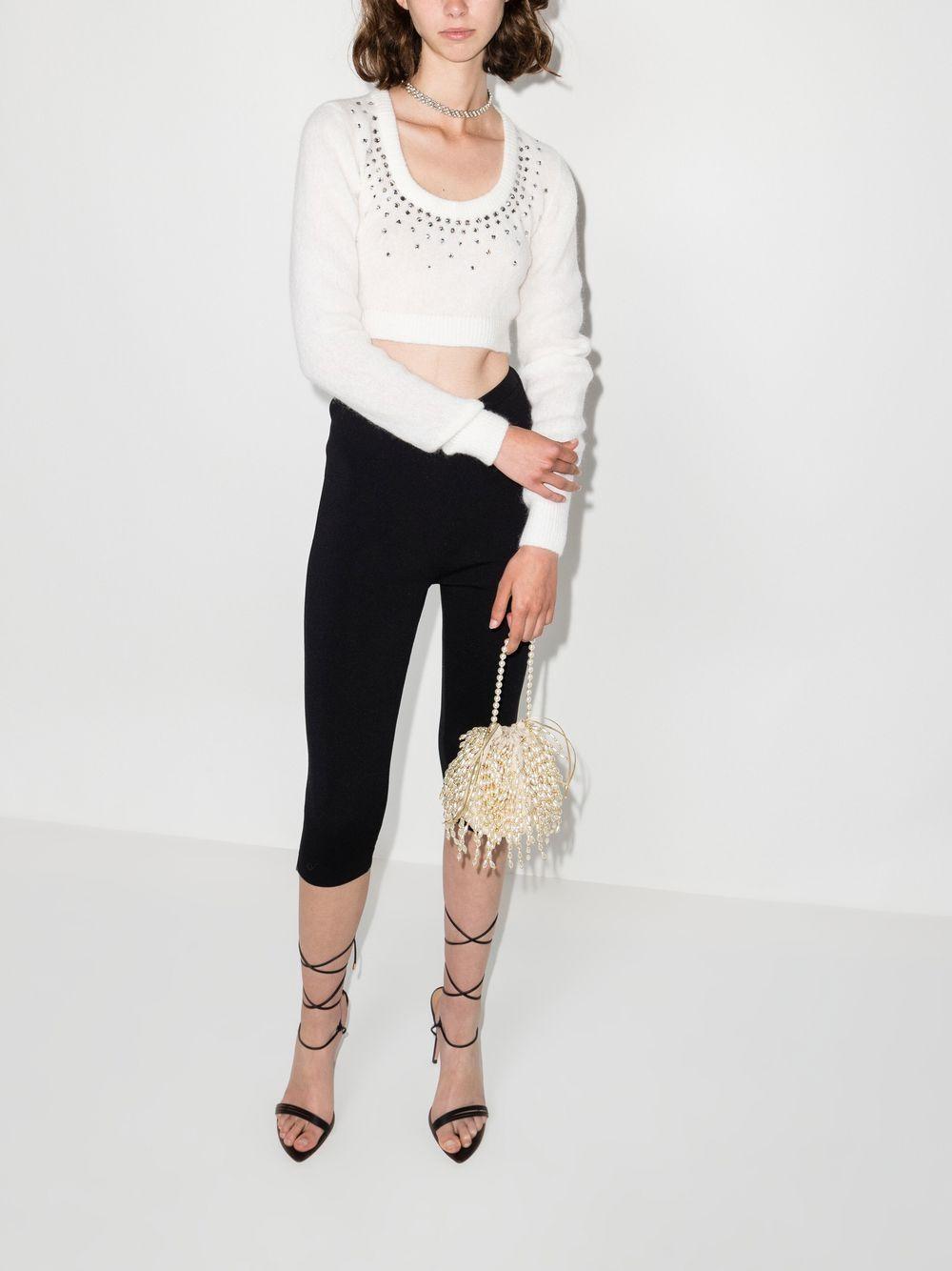 crystal-embellished cropped jumper