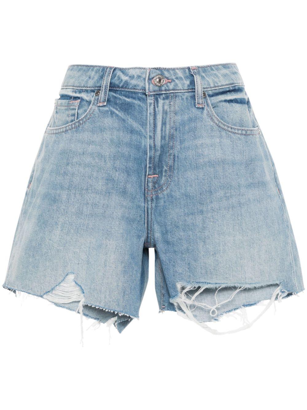 distressed denim shorts