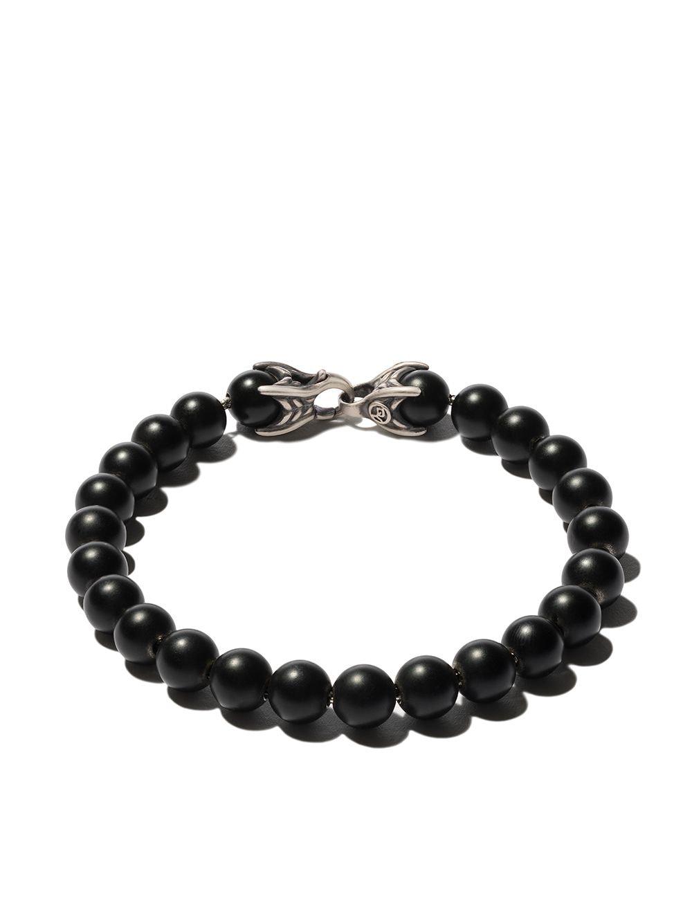 sterling silver Spiritual Beads onyx bracelet