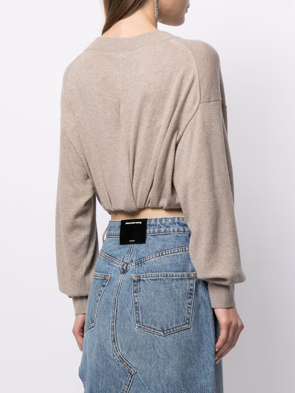 draped cropped jumper