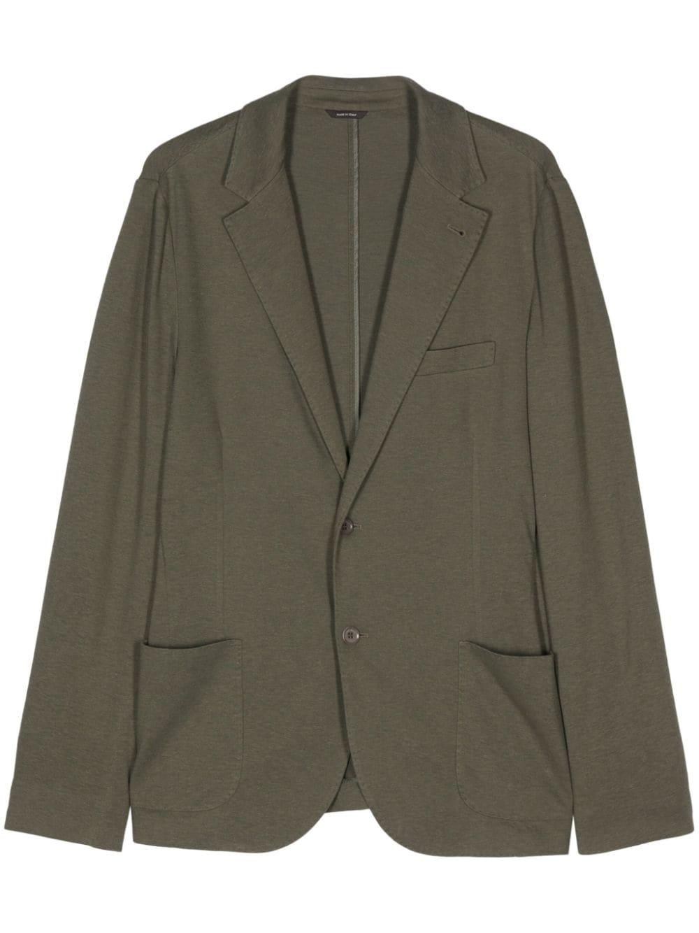 Piqué-Weave Single-Gazer Blazer