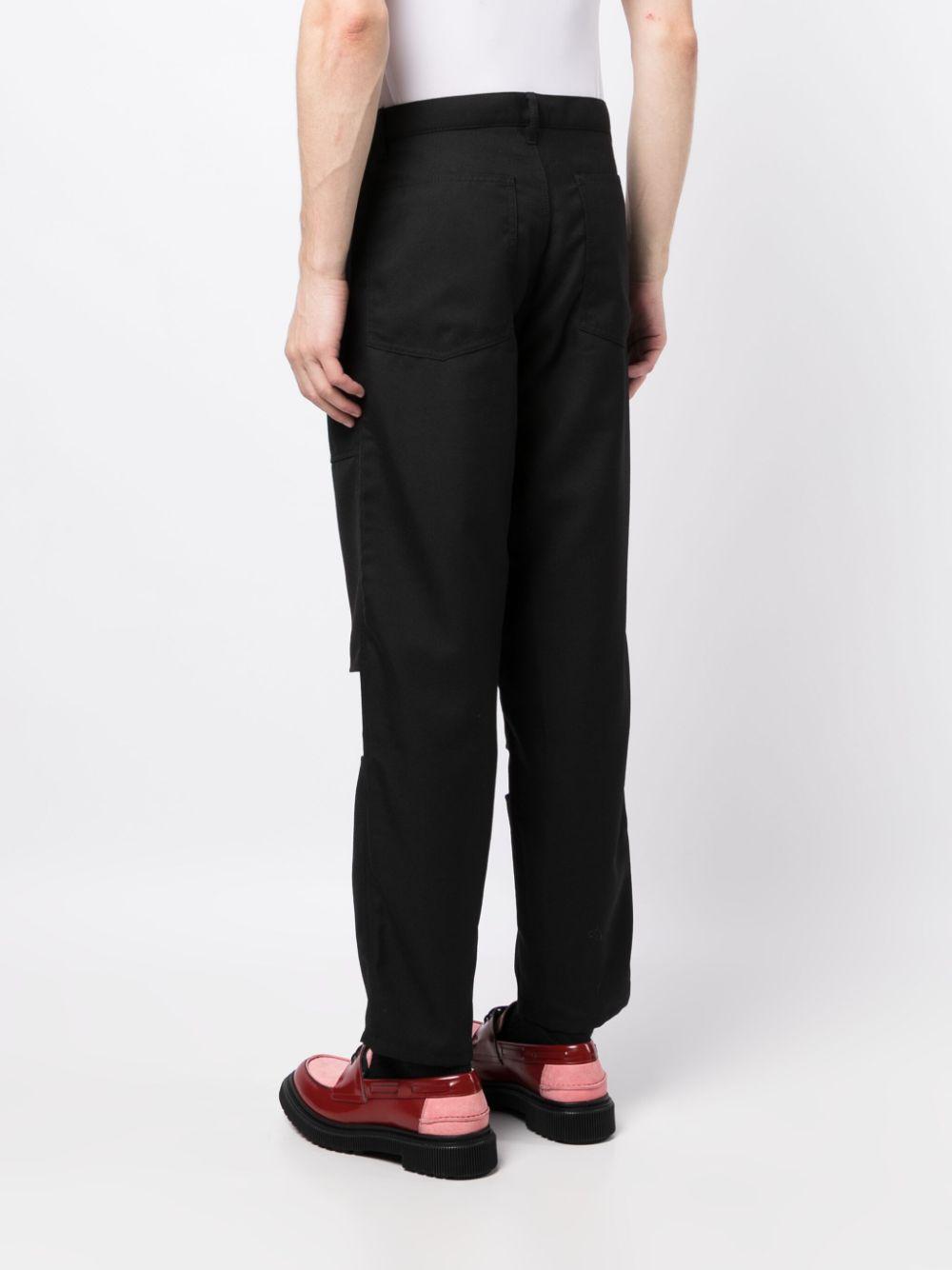 panelled cut-out cropped trousers