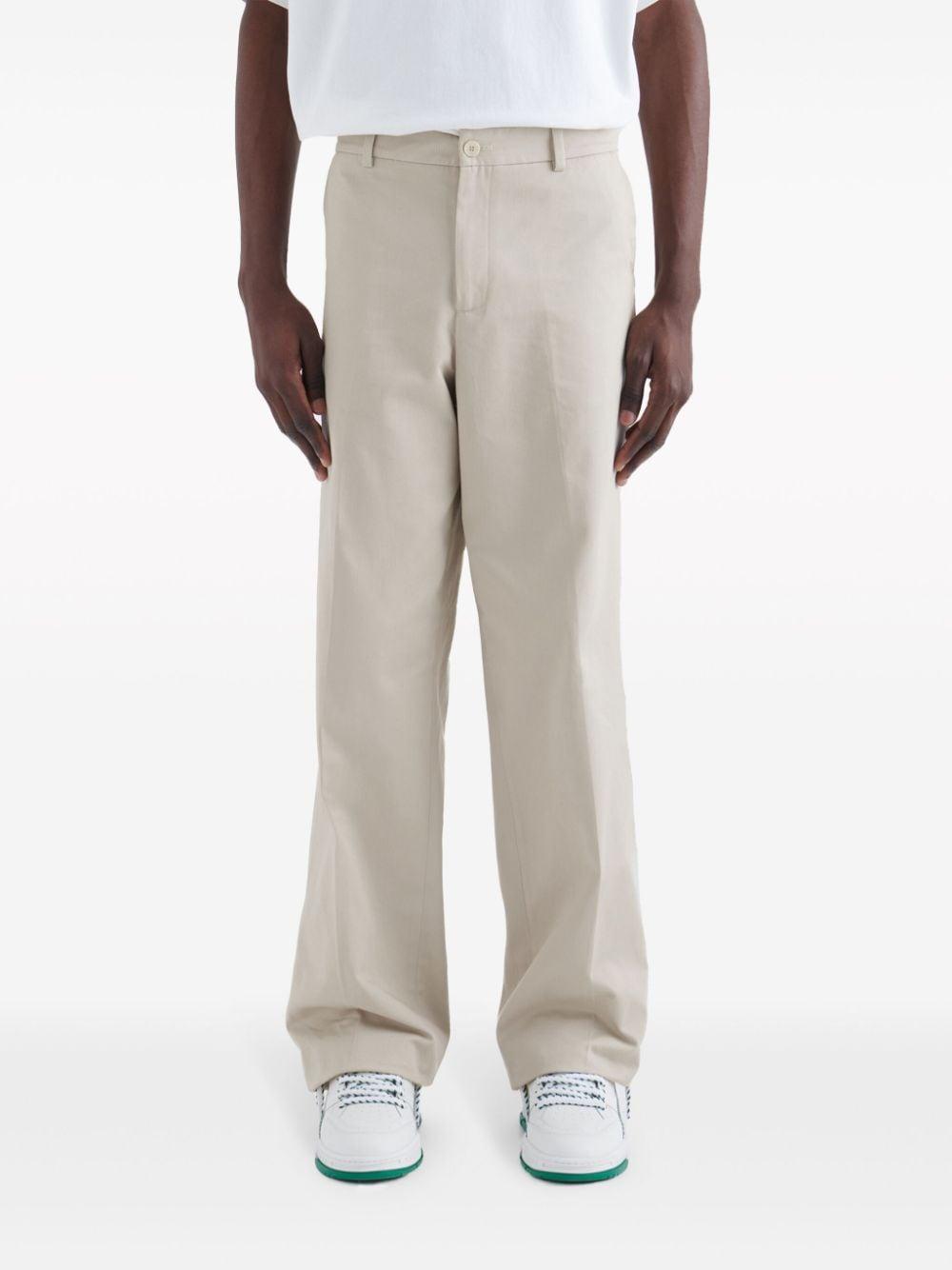 Serif relaxed-fit cotton trousers