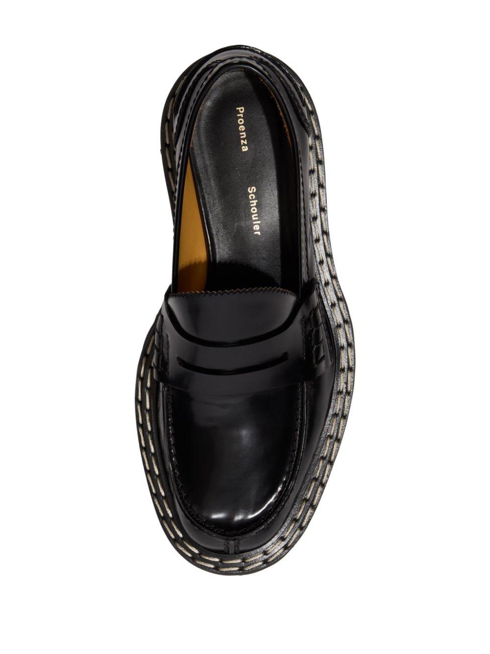 chunky leather loafers