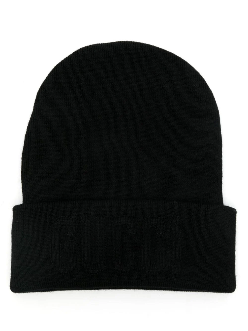 Embroidered wool knit beanie