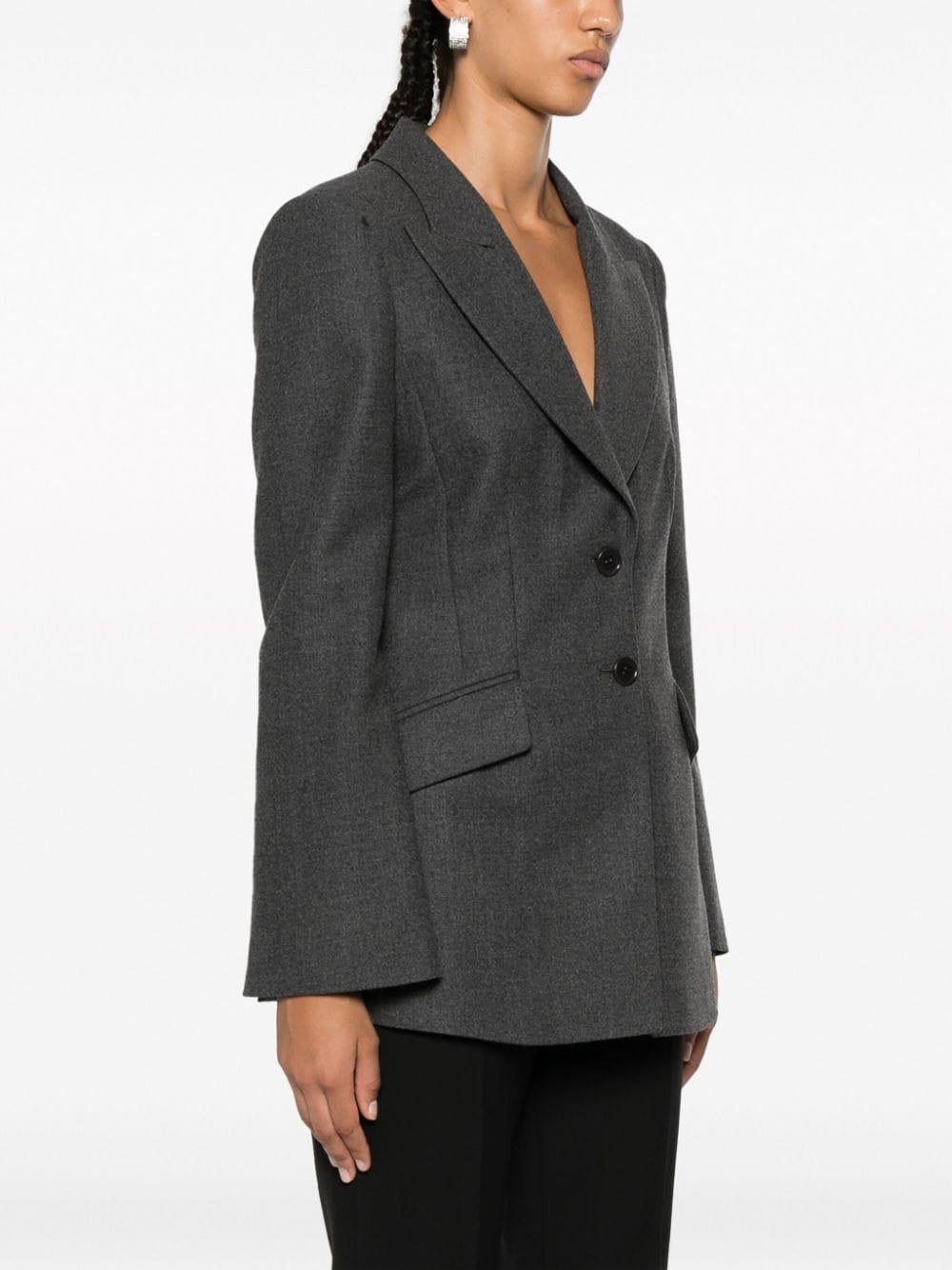 single-breasted virgin wool blazer