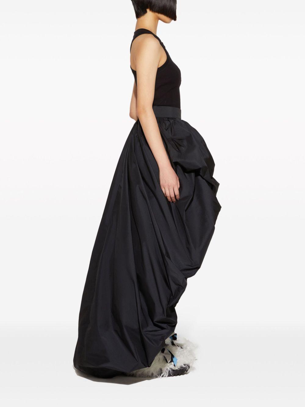 asymmetric taffeta full skirt