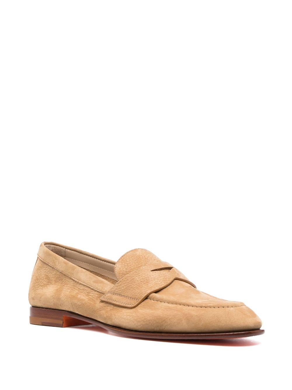 suede penny loafers